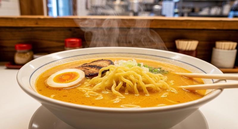 Ramen at [Best Ramen in Hokkaido, Sapporo] 삿포로의 영혼을 담다: 미소 라멘의 정점, '홋카이 라멘(Hokkai Ramen)' 완벽 미식 가이드 in Hokkaido, Sapporo